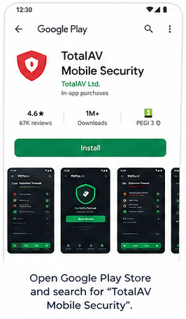 Install TotalAV Mobile Security from Google Play